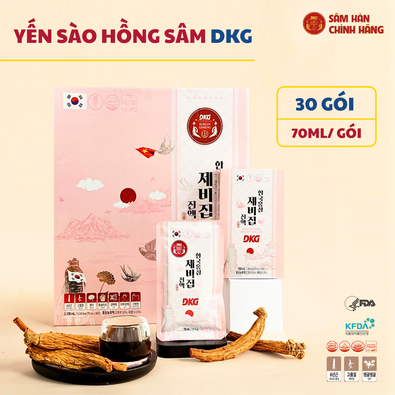 Yến sào hồng sâm